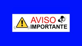 AVISO IMPORTANTE